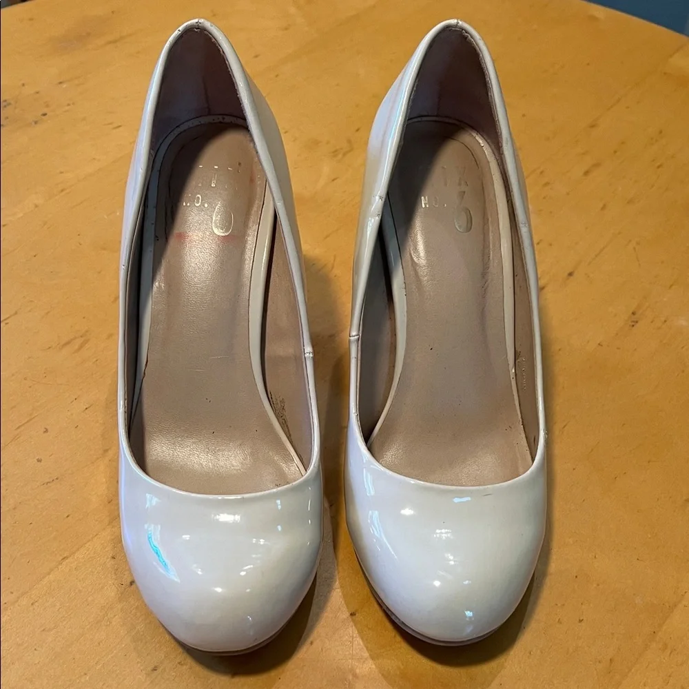 Mix No. 6 Selisa Nude Patent Round-Toe Career or Character Pumps sz 7 - Picture 1 of 9